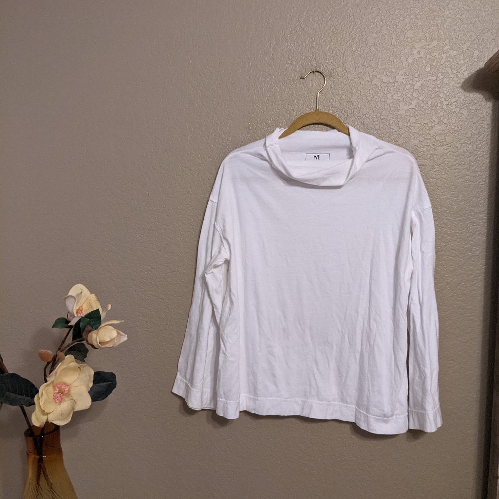 Free People White Vowel Long Sleeve Sz S